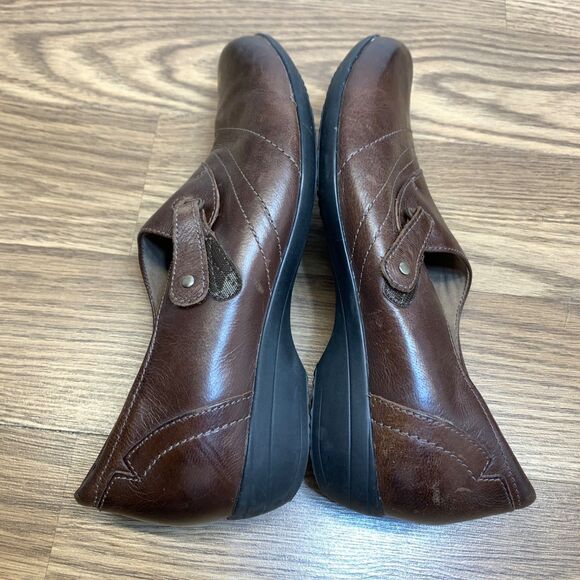 Dansko Womens 38 7.5 8 Franny Loafer Slip On Shoes Burnished Leather Adjustable - Picture 2 of 11